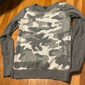 Express metallic camo sweater